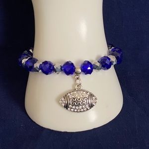Dallas Cowboys Beaded Stretch Bracelet with Charm